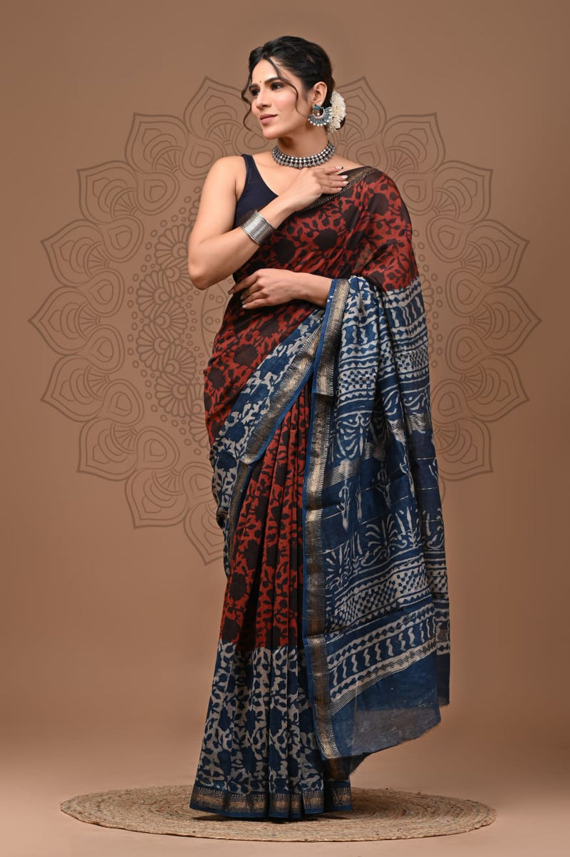 Premium Maheshwari Silk Saree (SWSRMAH41)