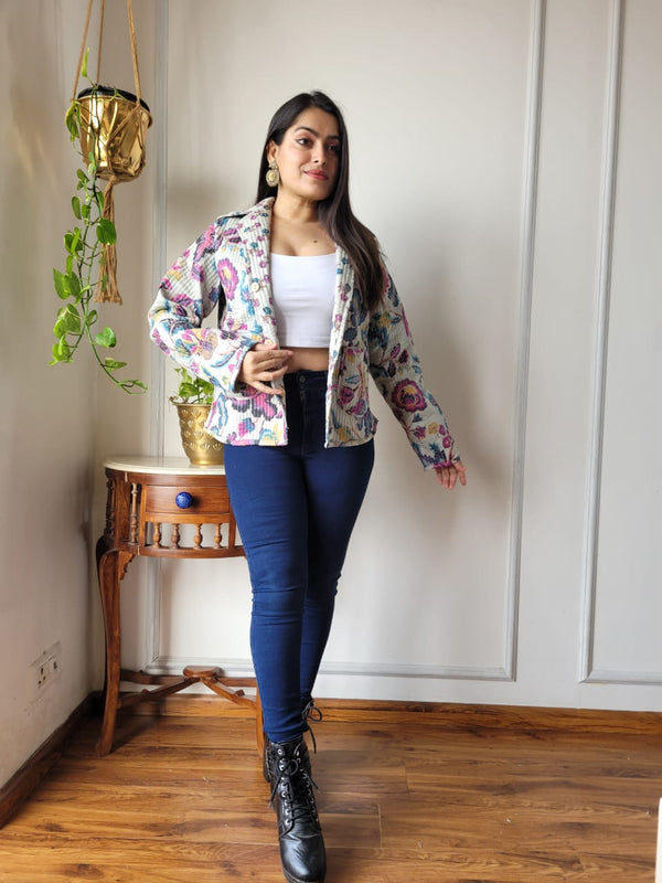 Presenting Jaipuri printed Women's Wear Quilted Full Sleeves JACKETS 🧥16