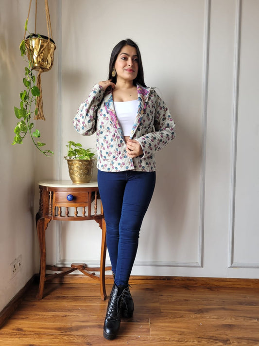 Presenting Jaipuri printed Women's Wear Quilted Full Sleeves JACKETS 🧥13