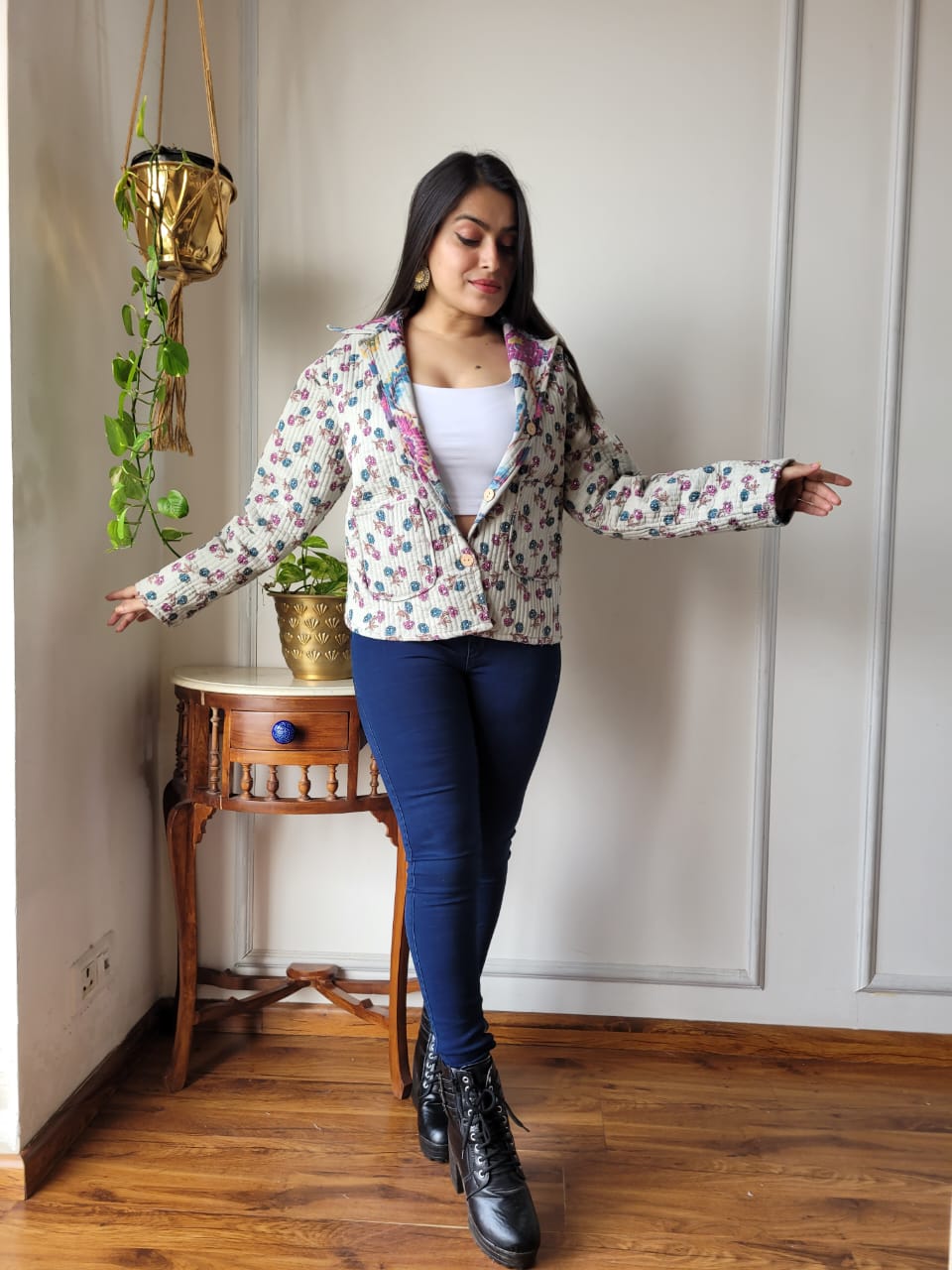 Presenting Jaipuri printed Women's Wear Quilted Full Sleeves JACKETS 🧥13