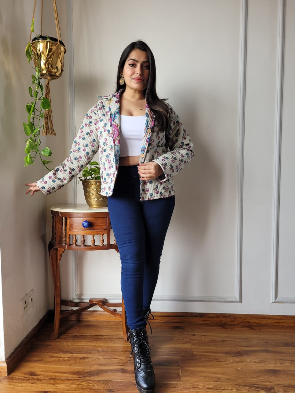 Presenting Jaipuri printed Women's Wear Quilted Full Sleeves JACKETS 🧥13