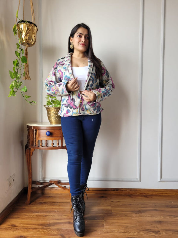 Presenting Jaipuri printed Women's Wear Quilted Full Sleeves JACKETS 🧥16