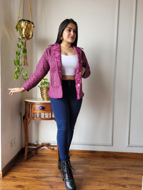 Presenting Jaipuri printed Women's Wear Quilted Full Sleeves JACKETS 🧥03