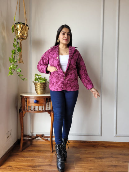 Presenting Jaipuri printed Women's Wear Quilted Full Sleeves JACKETS 🧥04