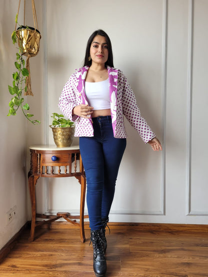 Presenting Jaipuri printed Women's Wear Quilted Full Sleeves JACKETS 🧥05