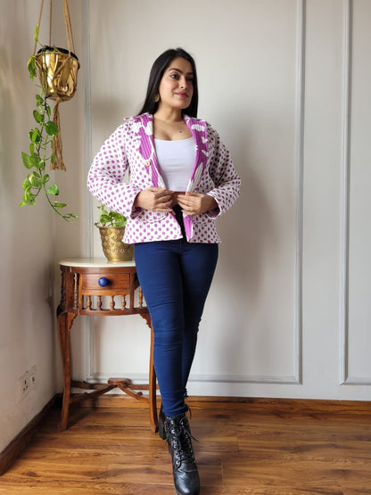 Presenting Jaipuri printed Women's Wear Quilted Full Sleeves JACKETS 🧥05