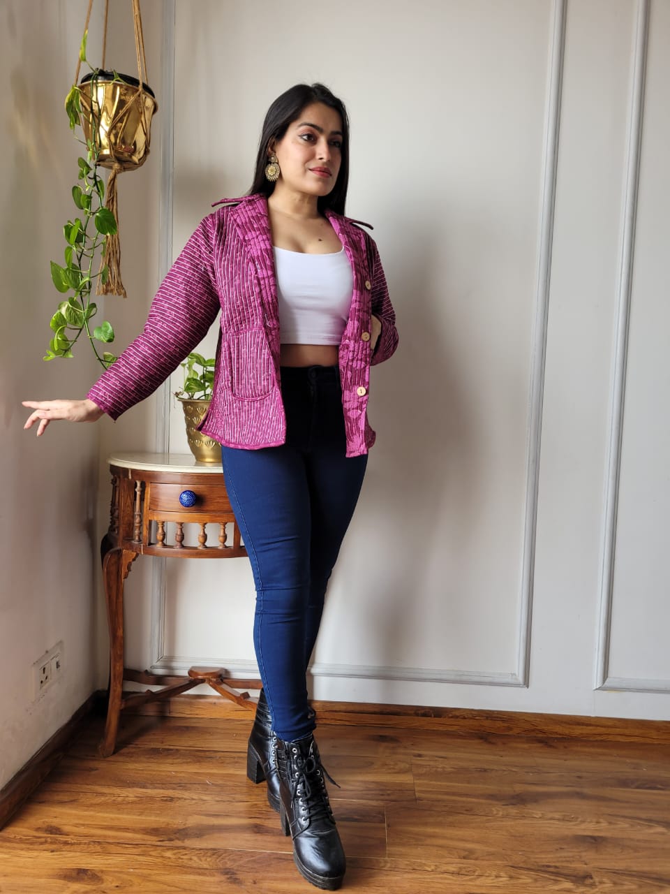 Presenting Jaipuri printed Women's Wear Quilted Full Sleeves JACKETS 🧥03