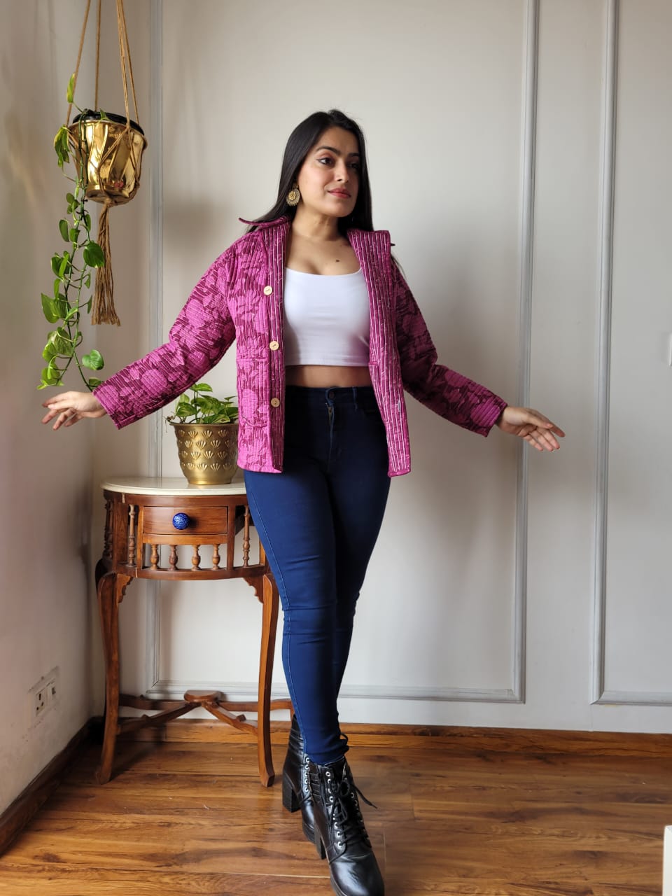 Presenting Jaipuri printed Women's Wear Quilted Full Sleeves JACKETS 🧥04