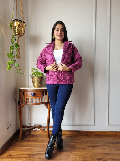 Presenting Jaipuri printed Women's Wear Quilted Full Sleeves JACKETS 🧥04