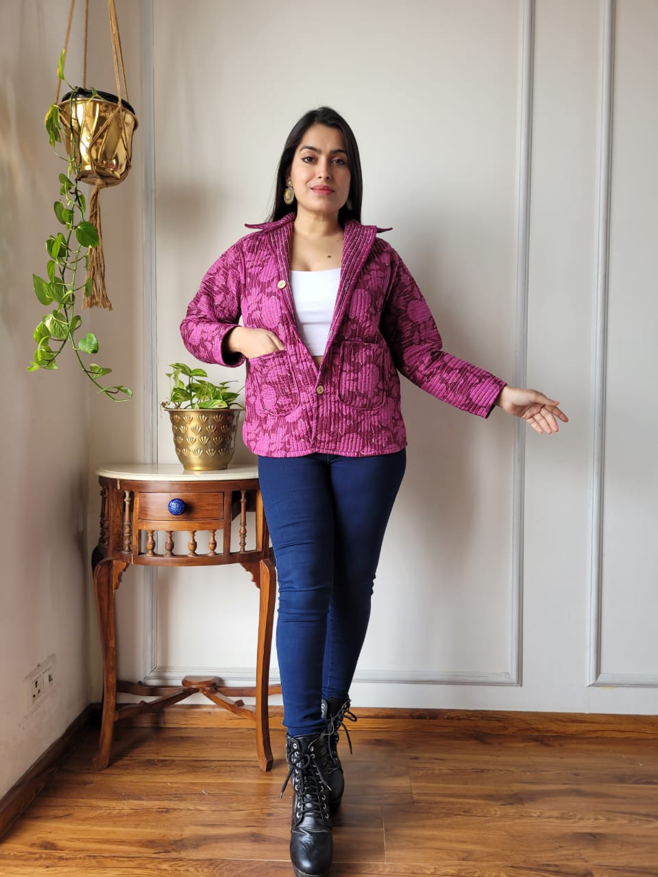 Presenting Jaipuri printed Women's Wear Quilted Full Sleeves JACKETS 🧥04