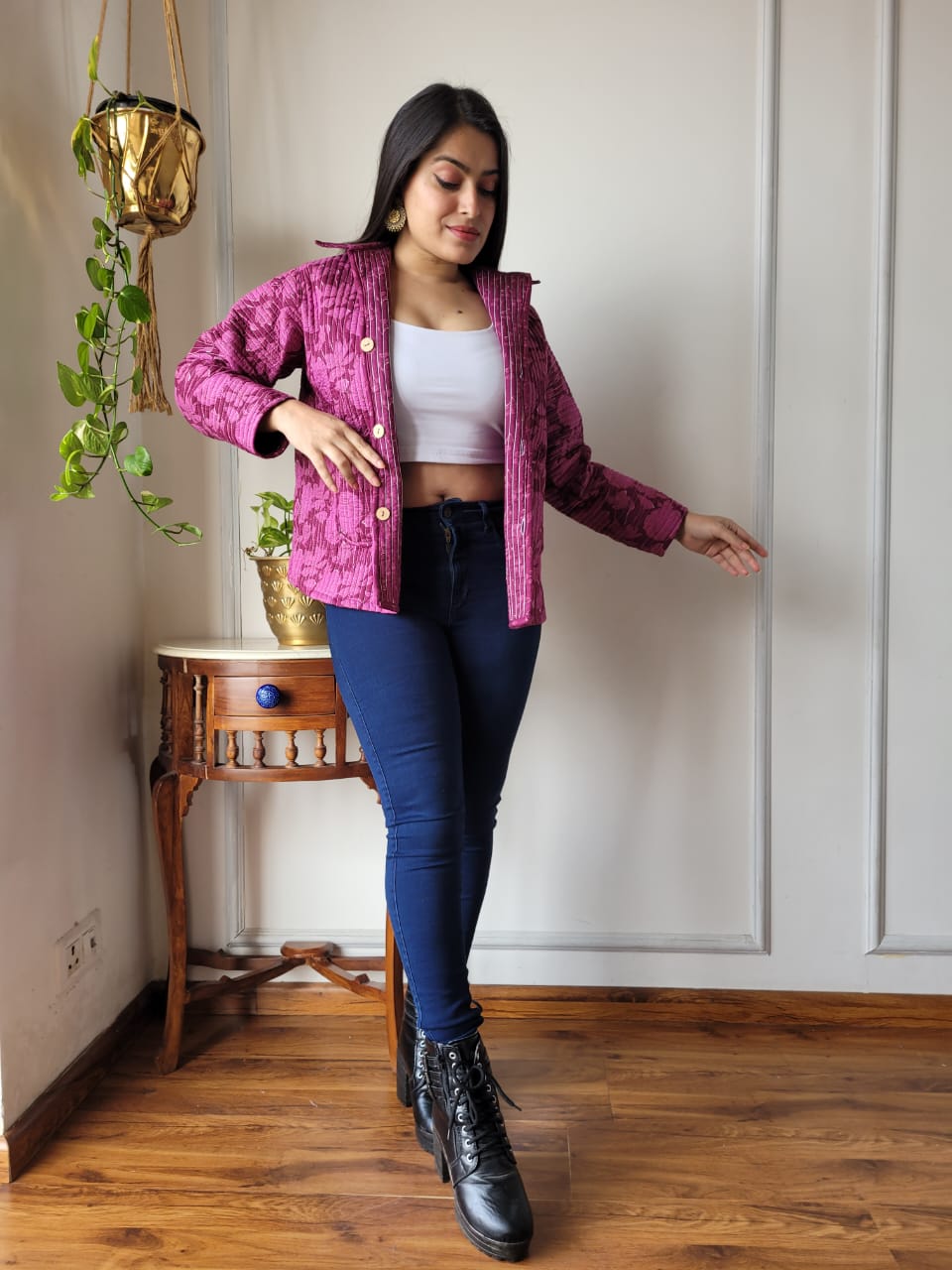 Presenting Jaipuri printed Women's Wear Quilted Full Sleeves JACKETS 🧥04