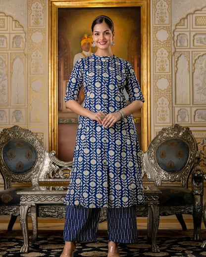 Launching designer Co-erd set in Aline pattern paried with Ankle length pant  Giving perfect outfit and deliberate choice about your look..👑👑