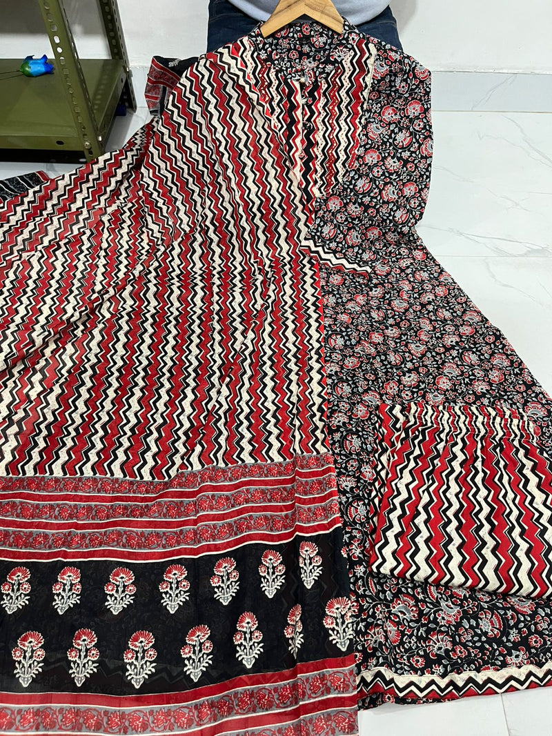 💃*Presenting New Designer Festival Collection In Pure Cotton With Hand And Adda Sequence Work Front Open kurta And Dupatta Set Fully Stitched Ready To Wear💃