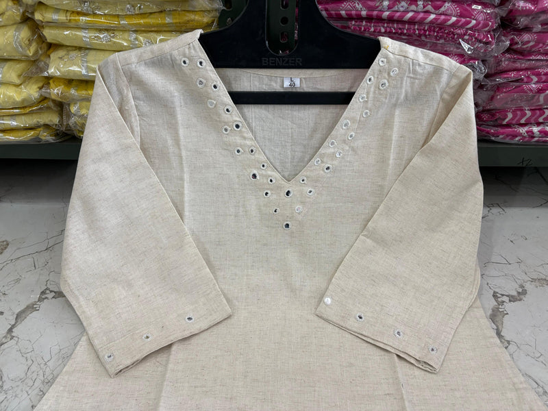 Embrace the elegance of Gujarat's iconic mirror work with this modern A-line kurta palazzo set💫💫