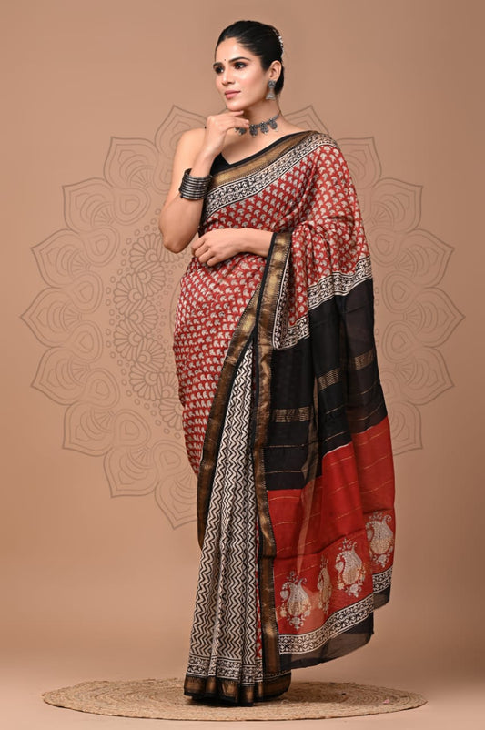 Premium Maheshwari Silk Saree (SWSRMAH17)