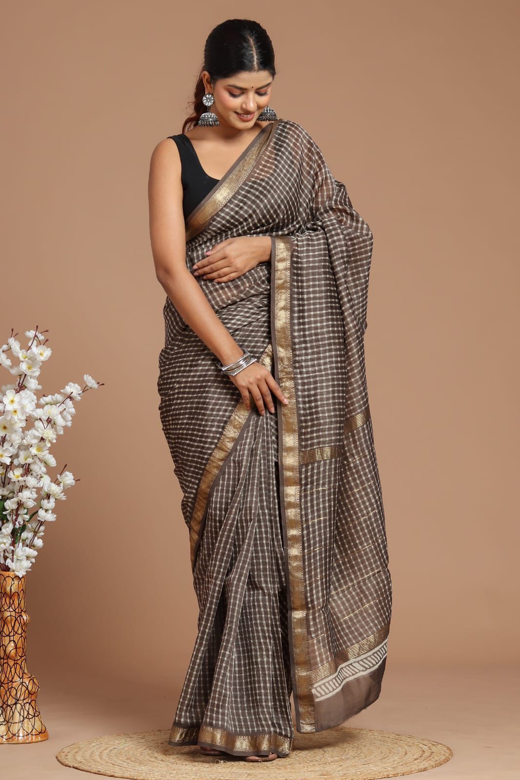 Premium Maheshwari Silk Saree (SWSRMAH18)