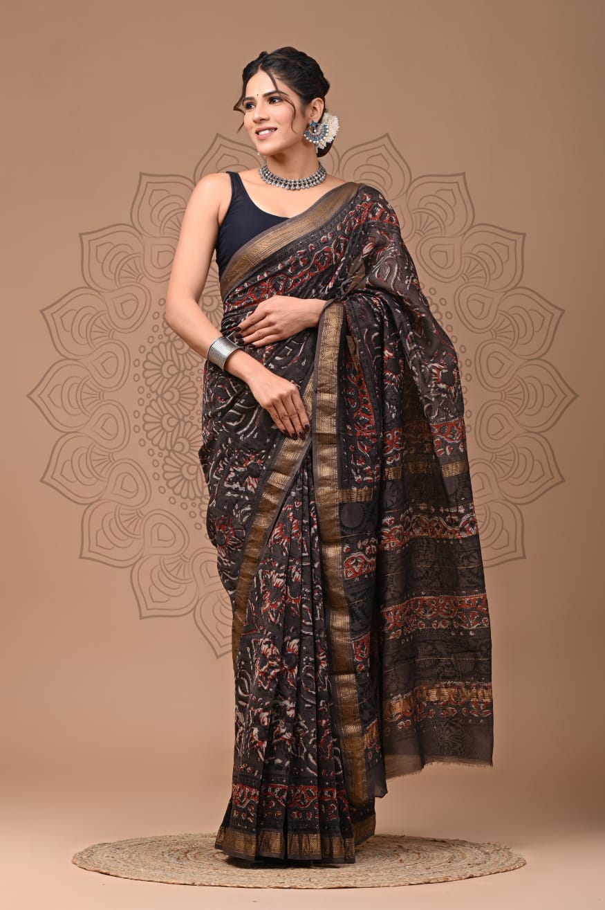 Premium Maheshwari Silk Saree (SWSRMAH34)