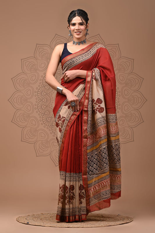 Premium Maheshwari Silk Saree (SWSRMAH35)