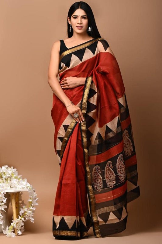 Premium Maheshwari Silk Saree (SWSRMAH39)