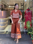Pure Cotton Shirt Style (With Heavy Embroidery on Front  Front Embroidery on Plazzo)