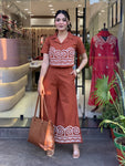 Pure Cotton Shirt Style (With Heavy Embroidery on Front  Front Embroidery on Plazzo)