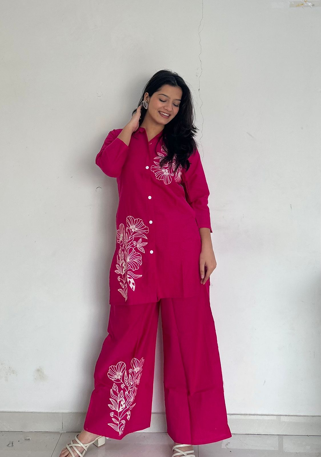 💃 💕💝🦋🥰 look stylish and walk in comfort with our new Embroidered Cord Set Paired With Embroidery Plazo perfect for your wardrobe ☺️ 🫶🏻💃