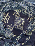 HAND BLOCK PRINT COTTON SUIT SET WITH MULMUL DUPATTA