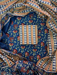 HAND BLOCK PRINT COTTON SUIT SET WITH MULMUL DUPATTA