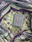 New Hand block printed cotton suit with cotton dupatta