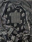 New Hand block printed cotton suit with cotton dupatta