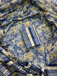 New Hand block printed cotton suit with cotton dupatta