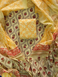 PREMIUM HAND BLOCK PRINTED COTTON SUIT WITH COTTON DUPATTA