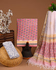 DESIGNER HAND BLOCK PRINT COTTON SUIT SET WITH KOTA DORIA DUPATTA