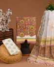 DESIGNER HAND BLOCK PRINT COTTON SUIT SET WITH KOTA DORIA DUPATTA