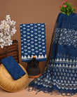 DESIGNER HAND BLOCK PRINT COTTON SUIT SET WITH KOTA DORIA DUPATTA