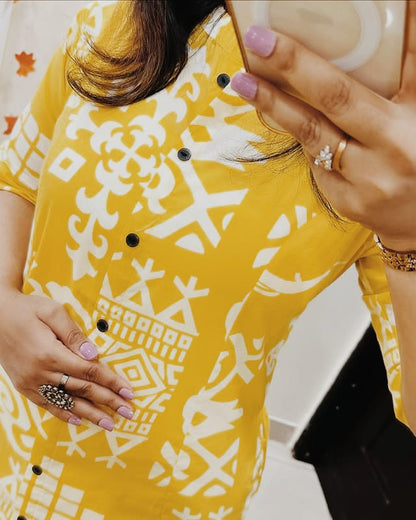 Premium Floral Fine cotton kurti Pant set