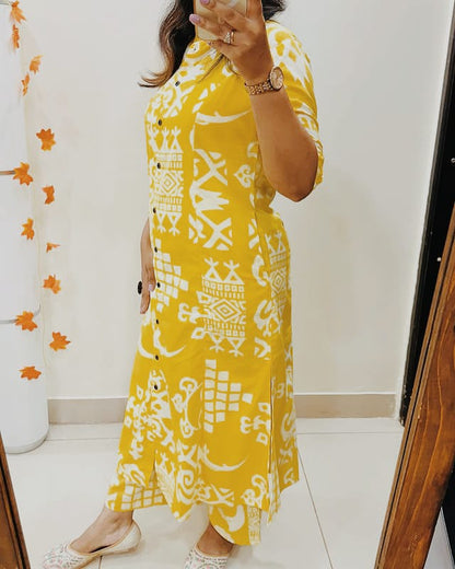 Premium Floral Fine cotton kurti Pant set