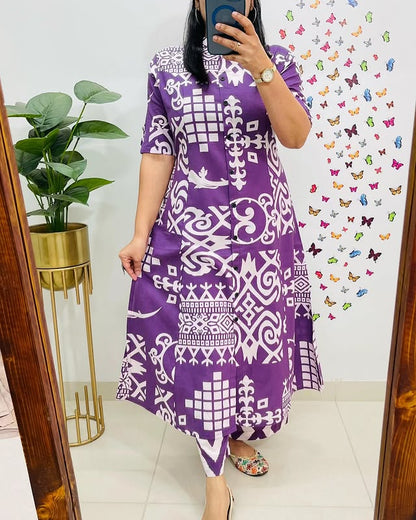 Premium Floral Fine cotton kurti Pant set