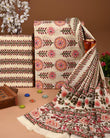 EXCLUSIVE HAND BLOCK PRINT COTTON SUIT SET WITH MULMUL DUPATTA