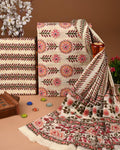 EXCLUSIVE HAND BLOCK PRINT COTTON SUIT SET WITH MULMUL DUPATTA