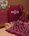 EXCLUSIVE HAND BLOCK PRINT COTTON SUIT SET WITH MULMUL DUPATTA