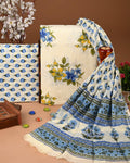EXCLUSIVE HAND BLOCK PRINT COTTON SUIT SET WITH MULMUL DUPATTA(SWCOTMU17)