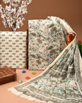 EXCLUSIVE HAND BLOCK PRINT COTTON SUIT SET WITH MULMUL DUPATTA(SWCOTMU06)