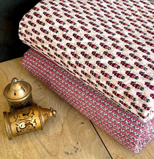 Exclusive Hand Block Printed Fabric Combo  (SWCOM67)