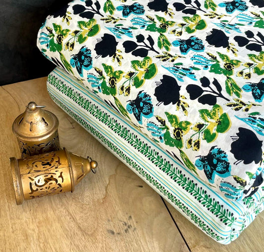 Exclusive Hand Block Printed Fabric Combo  (SWCOM63)