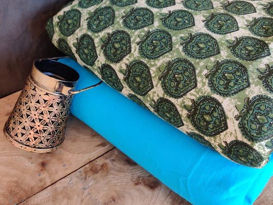 Exclusive Hand Block Printed Fabric Combo  (SWCOM60)