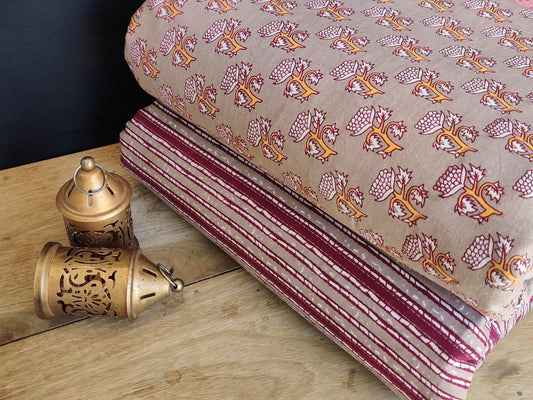Exclusive Hand Block Printed Fabric Combo  (SWCOM59)