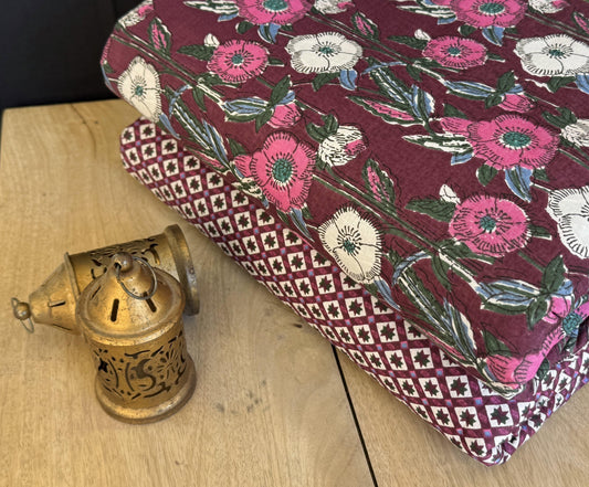 Exclusive Hand Block Printed Fabric Combo  (SWCOM38)