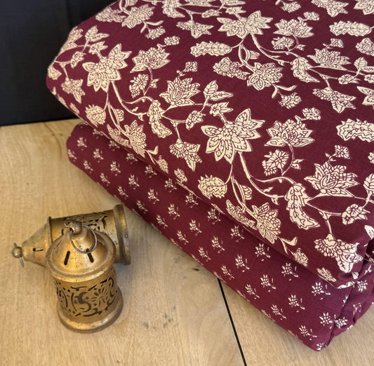 Exclusive Hand Block Printed Fabric Combo  (SWCOM31)