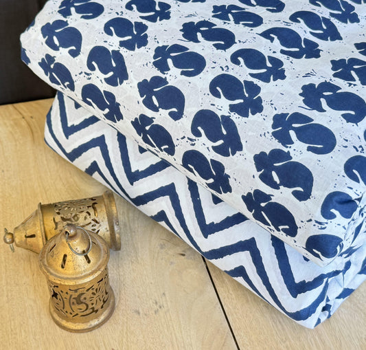 Exclusive Hand Block Printed Fabric Combo  (SWCOM12)